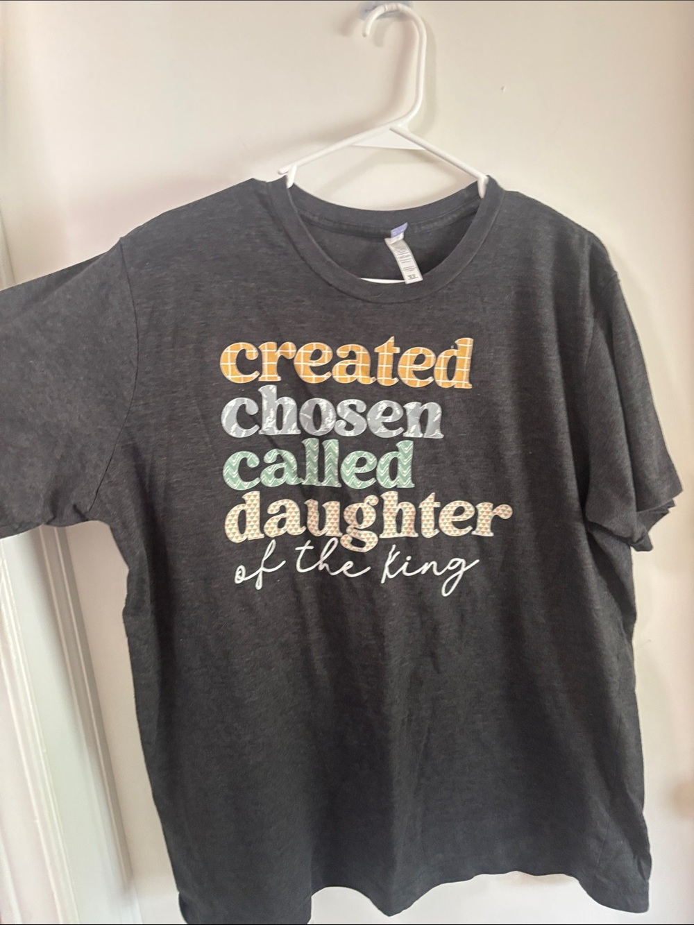 Life Is Good Dark Gray Short Sleeve Tee with Multicolor Lettering